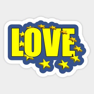 Love EU Flag Europe Union Sticker